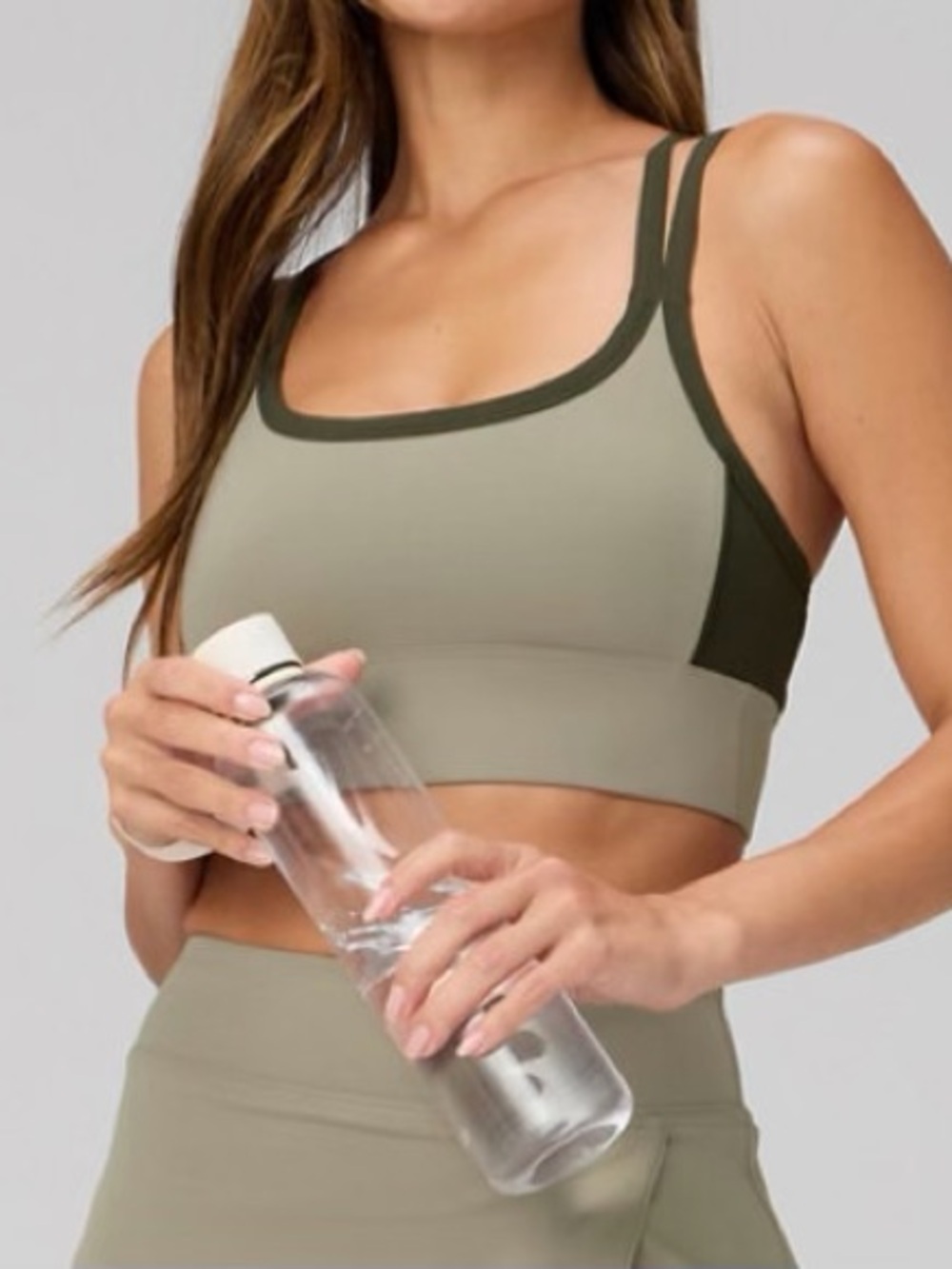 Fabletics Color Block Longline Medium Impact Bra - Picture 3 of 7